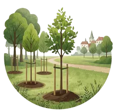 Illustration Baumpflanzungen